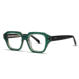 Thick Bold Hexagon Acetate Eyeglasses For Men & Women