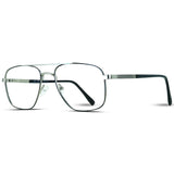 Metal Double Bridges Square Glasses Blue Light Eyewear