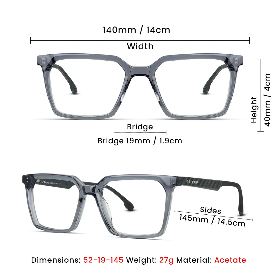 Geometric Acetate Medium Men's Eyeglasses