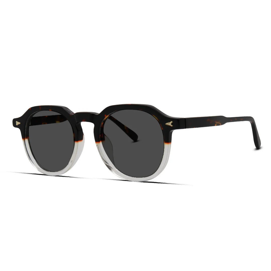 Semi-Round Hexagonal Acetate Sunglasses Men & Women