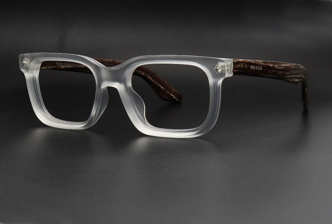 Men’s Thick Rectangle Matte Eyeglasses Bold & Modern Frames