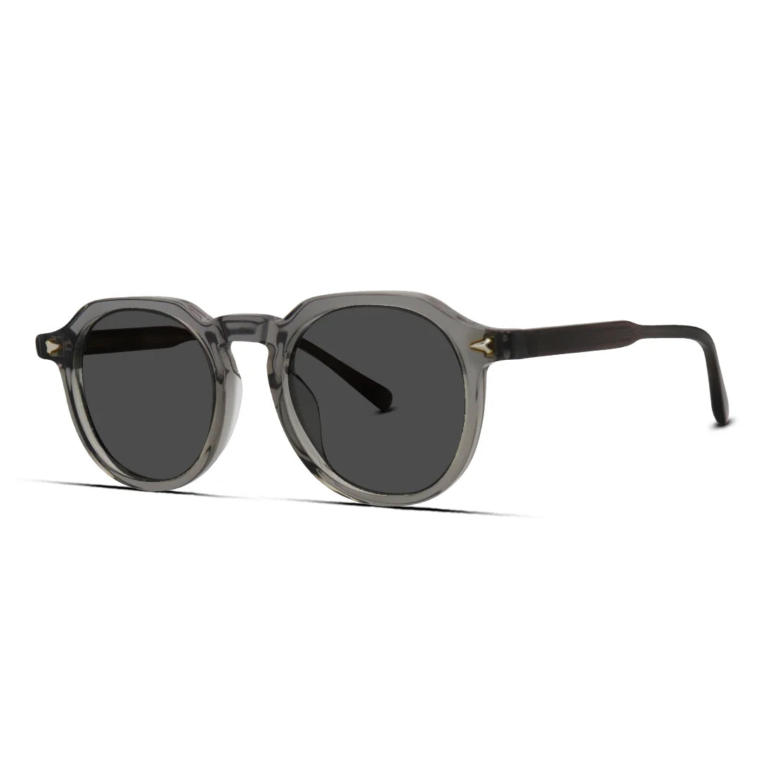 Semi-Round Hexagonal Acetate Sunglasses Men & Women