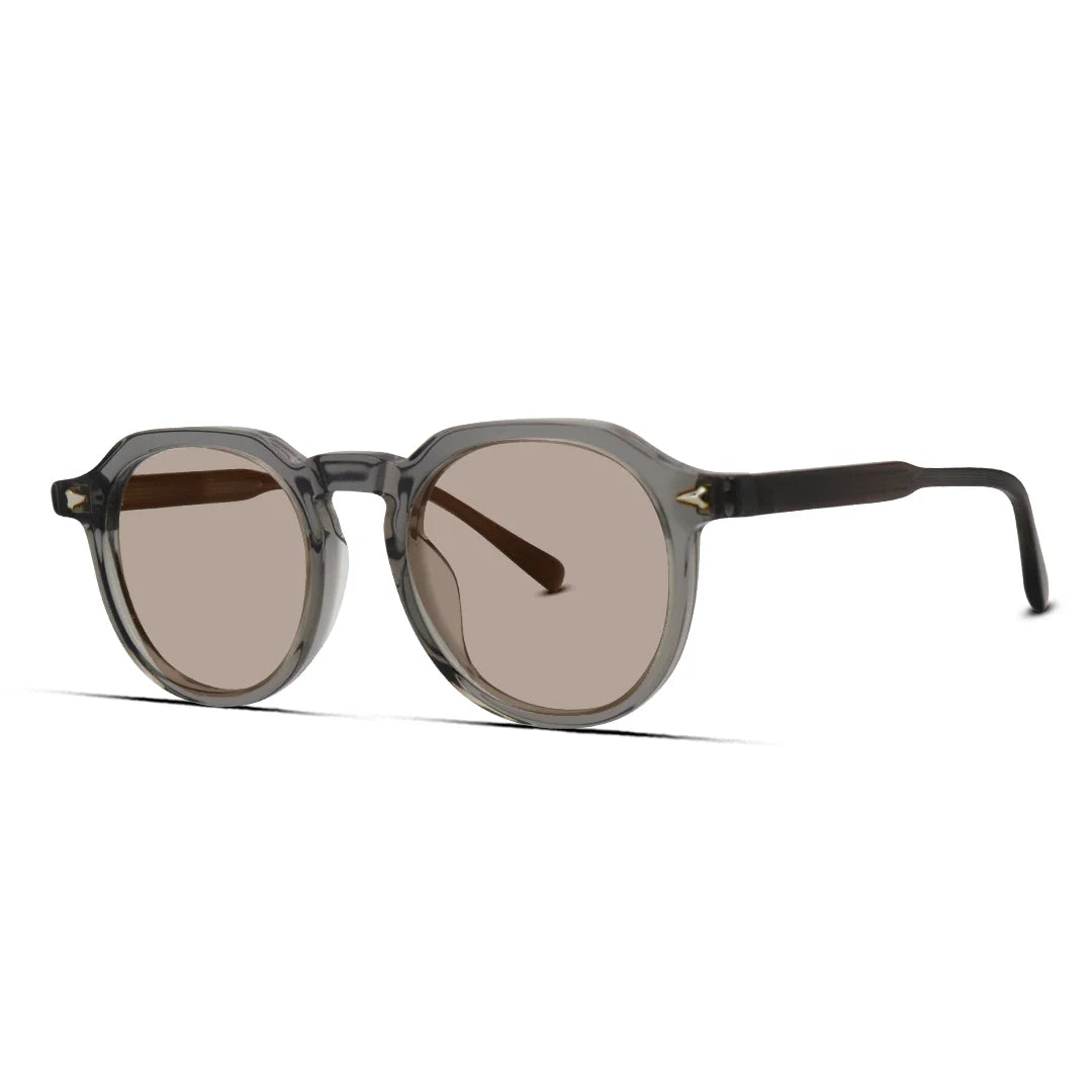 Semi-Round Hexagonal Acetate Sunglasses Men & Women