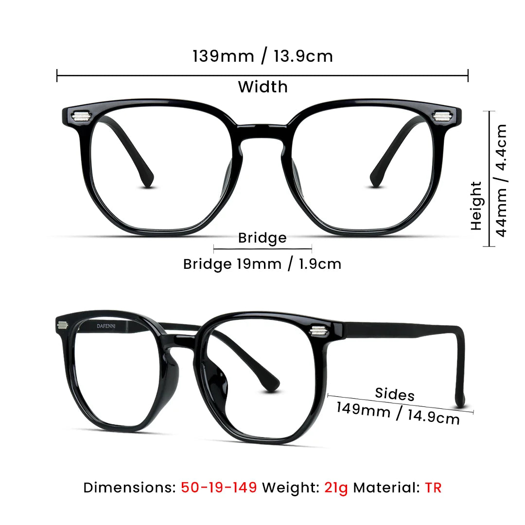 Hexagon Men's Medium Eyeglasses