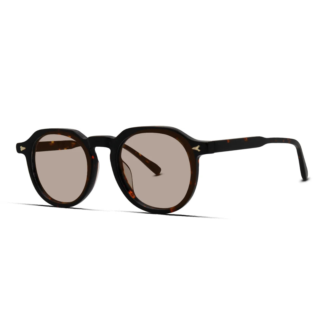 Semi-Round Hexagonal Acetate Sunglasses Men & Women